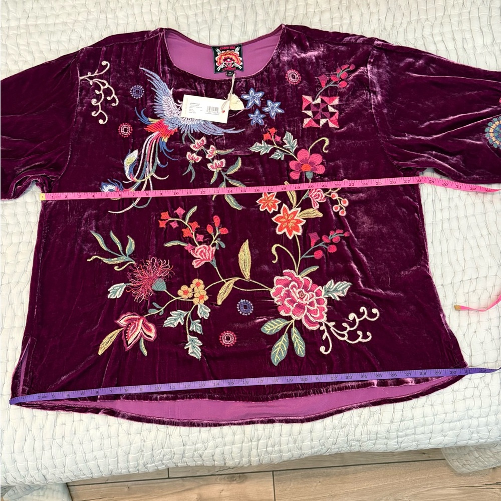 Johnny Was NWT
VELVET BOATNECK BLOUSE - NIKKOLA, 2X - Picture 10 of 11